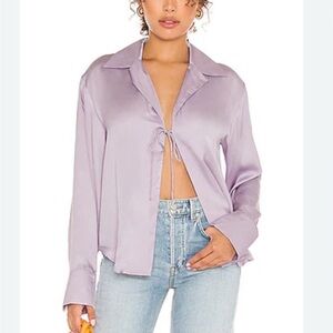 Song of Style Lilac Satin Blouse